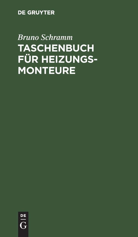 Taschenbuch Für Heizungs-Monteure