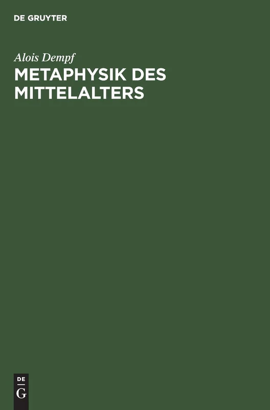 Metaphysik Des Mittelalters
