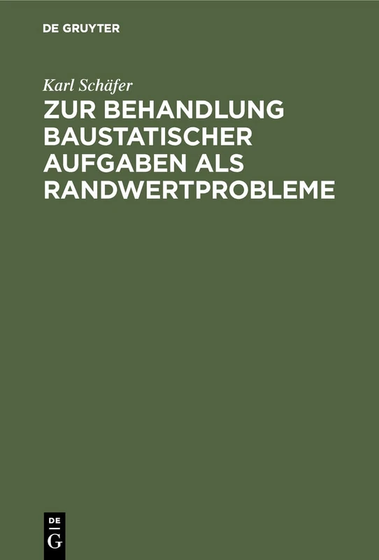 Zur Behandlung baustatischer Aufgaben als Randwertprobleme - Image 1