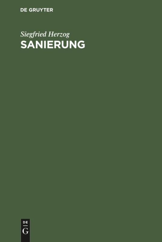 Sanierung: Winke Und Wegleitungen - De Gruyter Oldenbourg