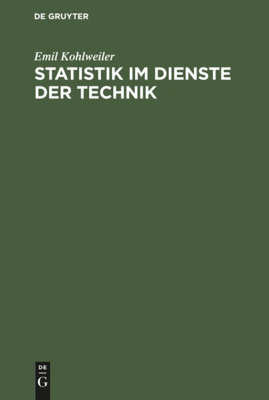 De Gruyter Oldenbourg - Statistik im Dienste der Technik