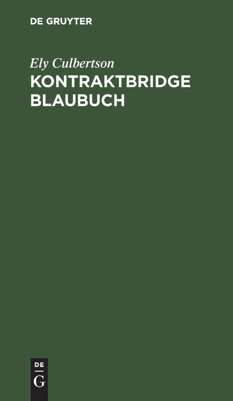 Kontraktbridge Blaubuch