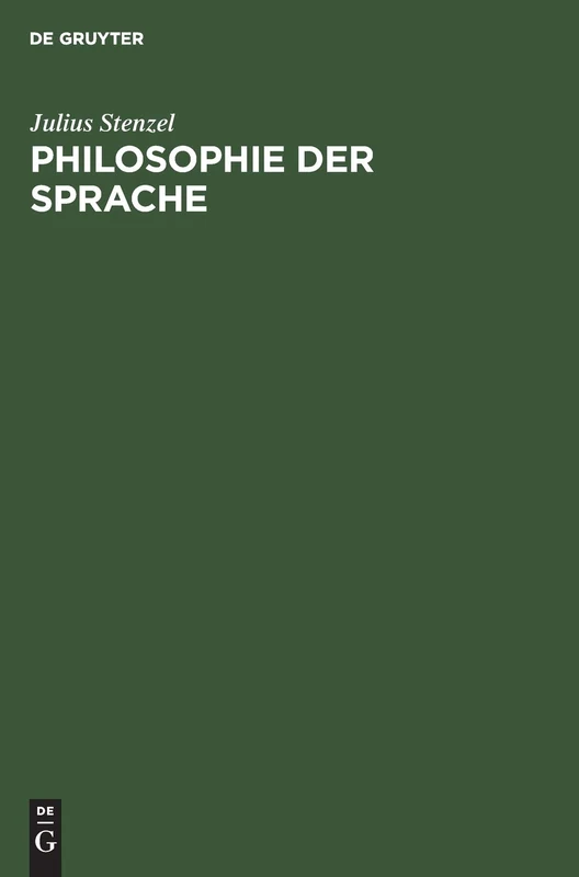 Philosophie Der Sprache