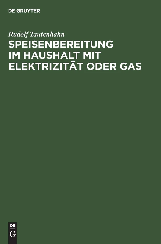 Speisenbereitung Im Haushalt Mit Elektrizität Oder Gas