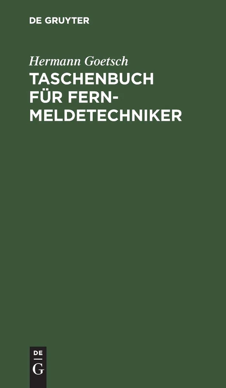 Taschenbuch Für Fernmeldetechniker