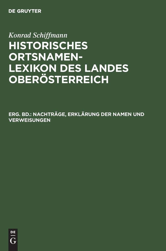 Nachträge, Erklärung Der Namen Und Verweisungen