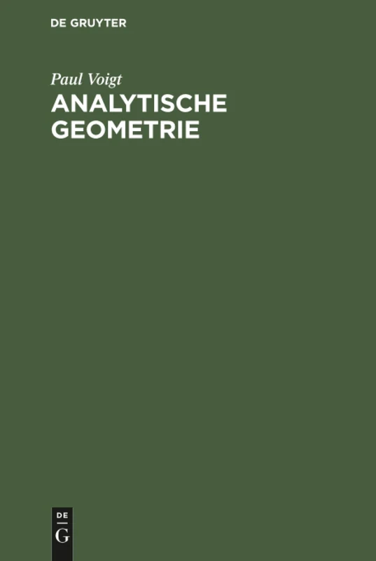 Analytische Geometrie