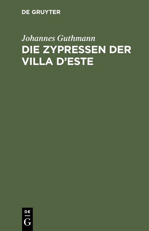 Die Zypressen Der Villa d'Este: Schicksale Im Spiegel Der Landschaft - Image 1
