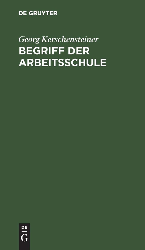 Begriff Der Arbeitsschule