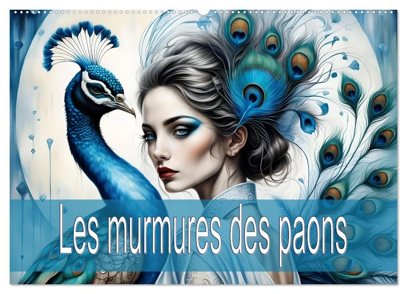 Les murmures des paons (Calendrier mural 2026 DIN A2 vertical), CALVENDO calendrier mensuel: Des magnifiques paons et du charisme envoûtant des femmes.
