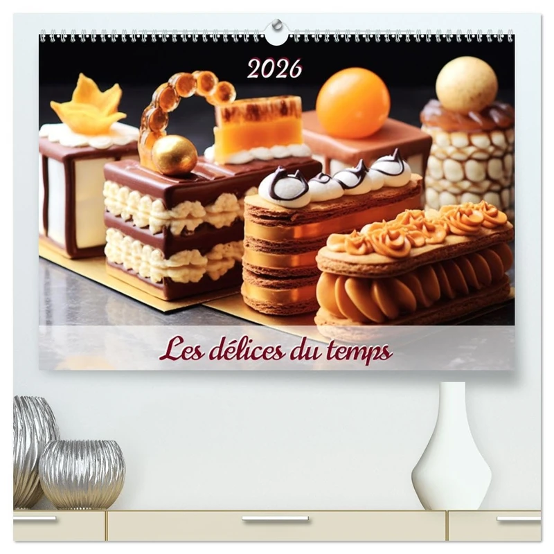 Les délices du temps (Calendrier mural 2026 DIN A2 vertical) calendrier de bureau: Chaque mois, plongez dans l'univers enchanteur des saveurs sucrées ... de délices qui éveilleront vos papilles.