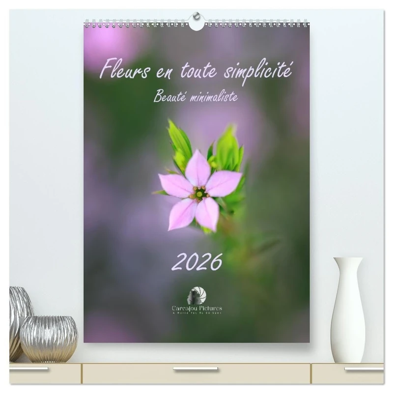 Fleurs en toute simplicité - Beauté minimaliste (Calendrier mural 2026 DIN A2 horizontal) calendrier de bureau: Un calendrier délicat et raffiné qui ... pour douze mois de beauté minimaliste.