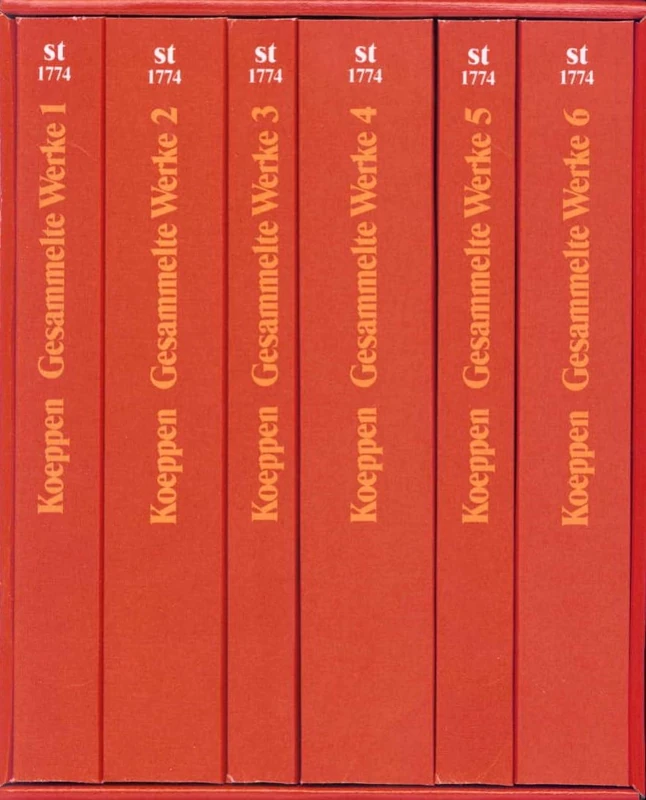 Gesammelte Werke in sechs Bänden: Bd. 1: Eine unglückliche Liebe. Die Mauer schwankt. Bd. 2: Tauben im Gras. Das Treibhaus. Der Tod in Rom. Bd. 3: ... Skizzen I/II. Bd. 6: Essays und Rezensionen
