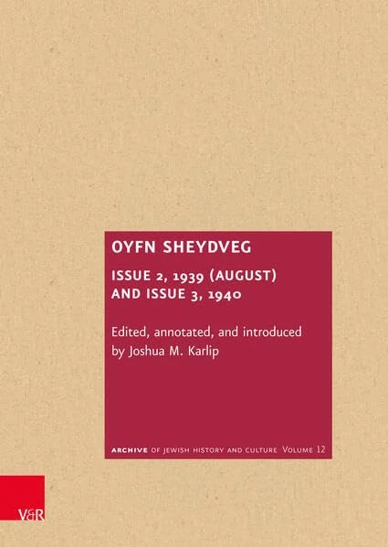 Vandenhoeck & Ruprecht Oyfn Sheydveg: Issue 2 and Issue 3