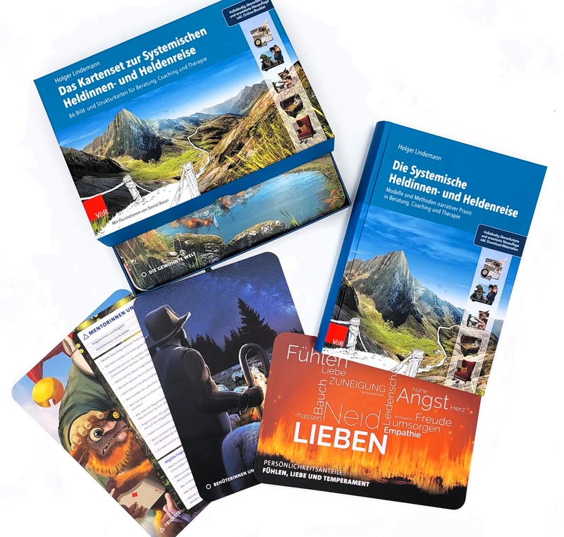 Die Systemische Heldinnen- und Heldenreise: Modelle und Methoden narrativer Praxis in Beratung, Coaching und Therapie - Buch und Kartenset - Image 1