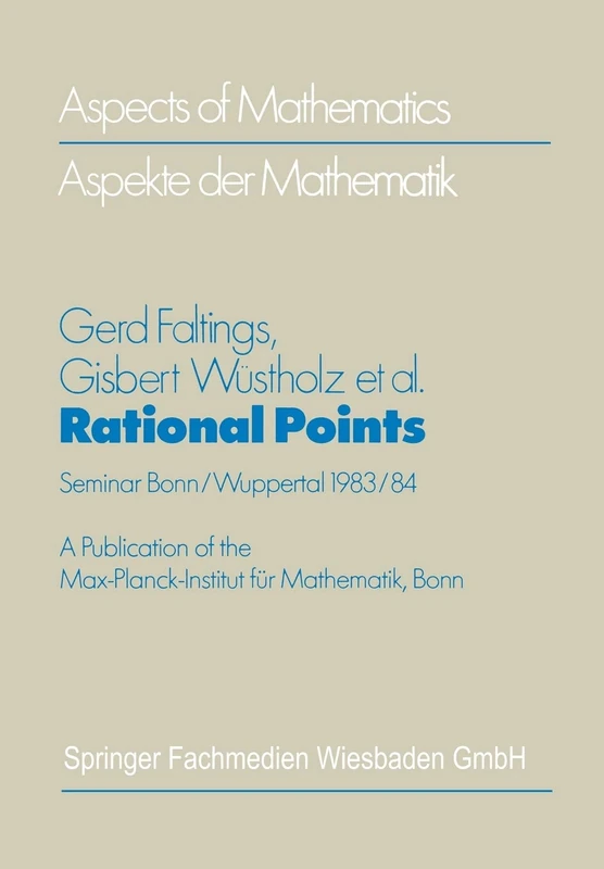 Rational Points: Seminar Bonn/Wuppertal 1983/84: 2 (Aspects of Mathematics, 2) - Image 1