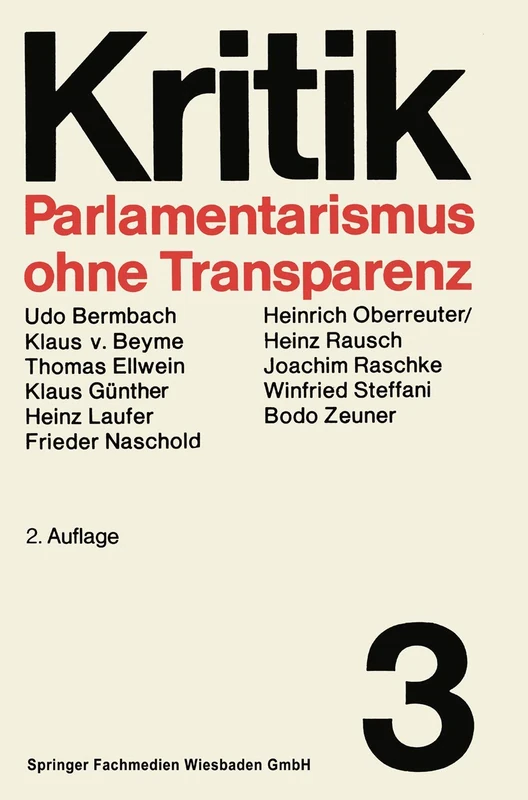 Parlamentarismus ohne Transparenz: 3 (Kritik, 3)