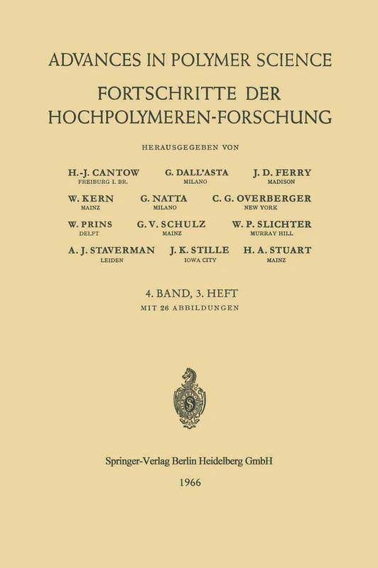 Fortschritte der Hochpolymeren-Forschung: 4/3 (Advances in Polymer Science) - Image 1