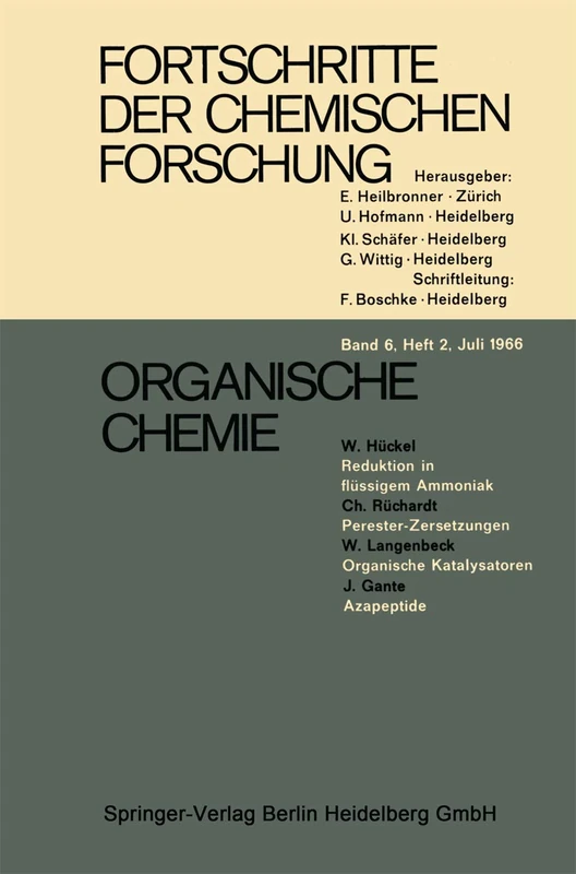 Organische Chemie: 7/1 (Topics in Current Chemistry, 7/1)