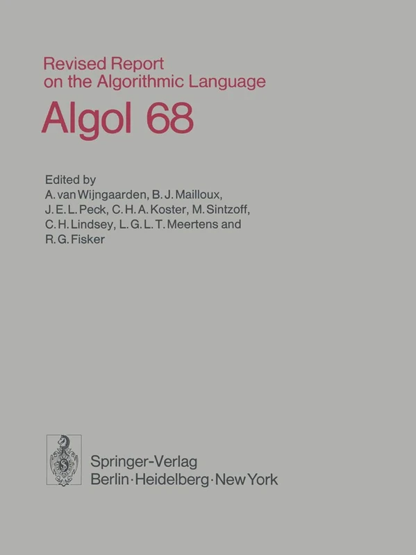 Revised Report on the Algorithmic Language Algol 68 - Image 1