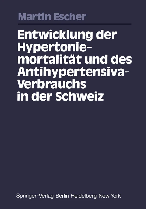 Entwicklung der Hypertoniemortalität und des Antihypertensiva-Verbrauchs in der Schweiz - Image 1