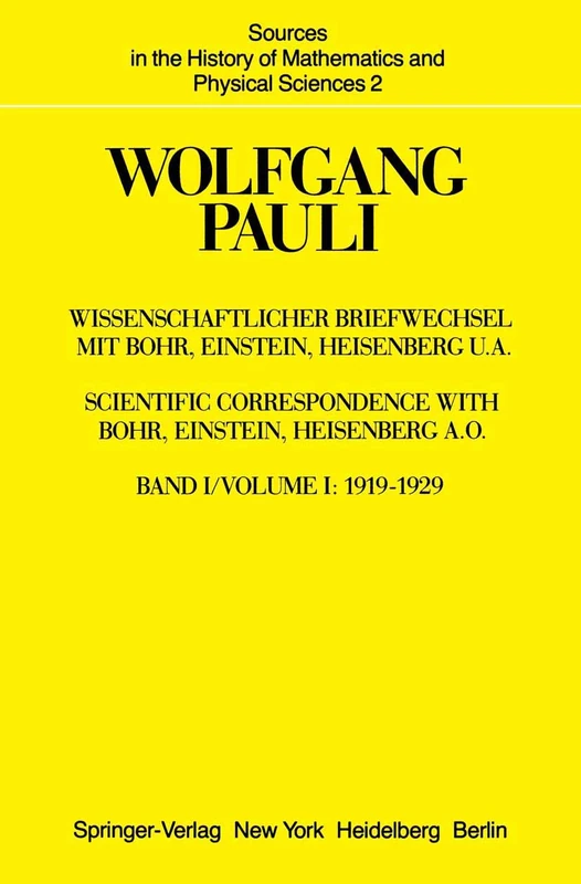 Springer Wissenschaftlicher Briefwechsel Bohr Einstein 1919-1929