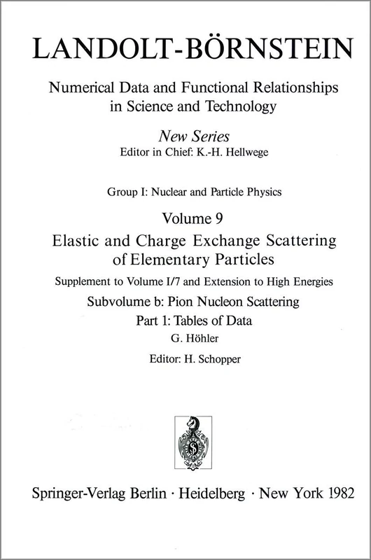 Tables of Data / Tabellen der Daten: 9b1 (Landolt-Börnstein: Numerical Data and Functional Relationships in Science and Technology - New Series, 9b1)