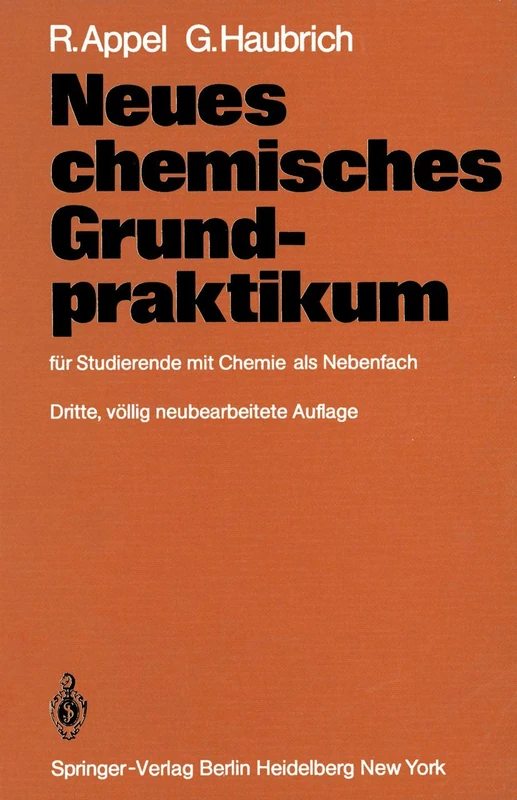 Neues chemisches Grundpraktikum: für Studierende mit Chemie als Nebenfach