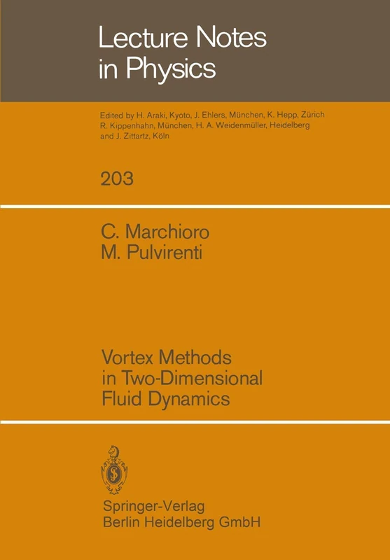 Vortex Methods in Two-Dimensional Fluid Dynamics: 203 (Lecture Notes in Physics, 203) - Image 1