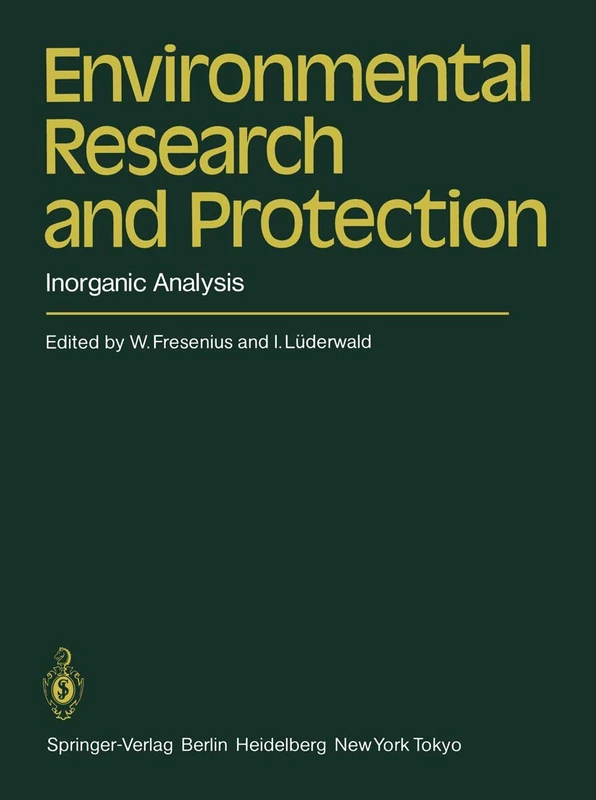 Environmental Research and Protection: Inorganic Analysis