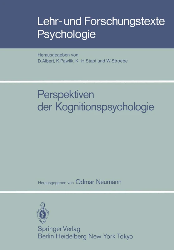 Perspektiven der Kognitionspsychologie: 15 (Lehr- und Forschungstexte Psychologie, 15)
