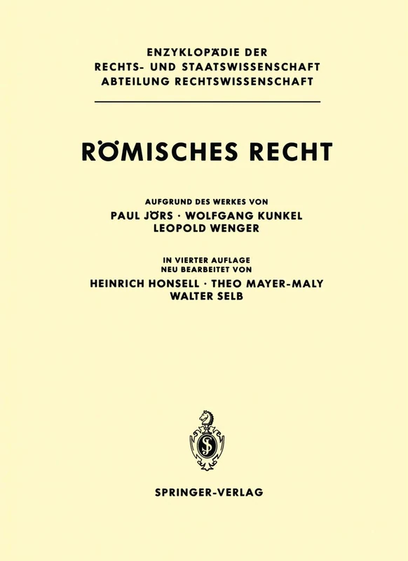 Römisches Recht (Enzyklopädie der Rechts- und Staatswissenschaft)