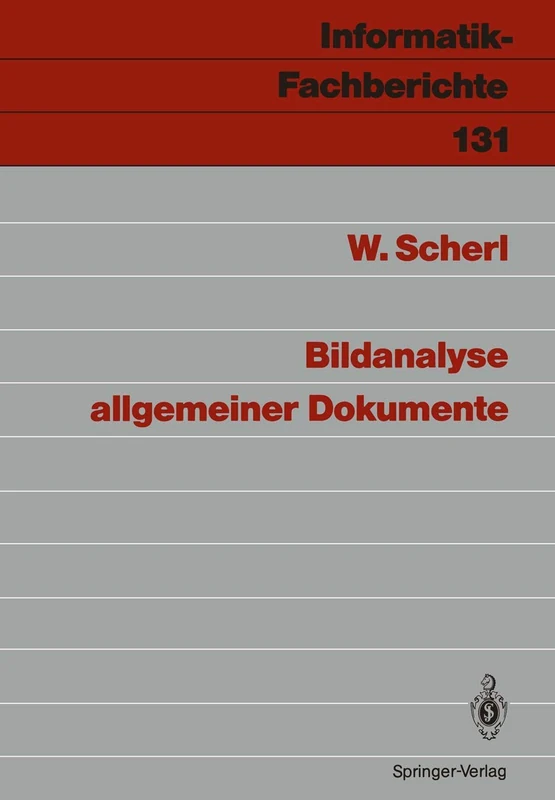 Bildanalyse allgemeiner Dokumente: 131 (Informatik-Fachberichte, 131) - Image 1
