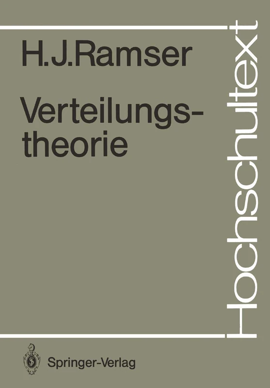 Verteilungstheorie (Hochschultext)