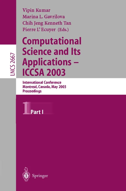 Springer ICCSA 2003 Computational Science Proceedings Part I