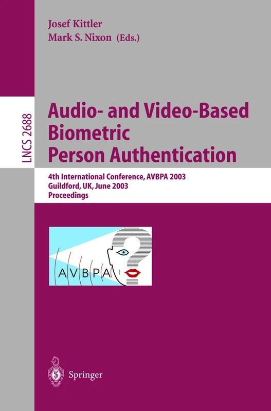 Springer AVBPA 2003 Biometric Authentication Proceedings 2688 - Image 1