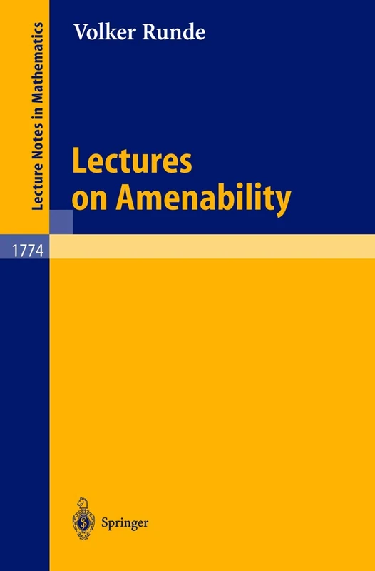 Lectures on Amenability: 1774 (Lecture Notes in Mathematics, 1774) - Image 1