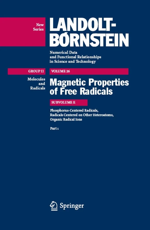 Part 1: 26E1 (Landolt-Börnstein: Numerical Data and Functional Relationships in Science and Technology - New Series, 26E1)