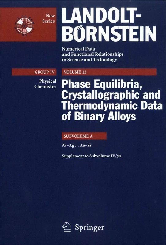 Ac-ag....Au-Zr: Supplement to Subvolume IV/5A: 12A (Landolt-Börnstein: Numerical Data and Functional Relationships in Science and Technology - New Series, 12A)