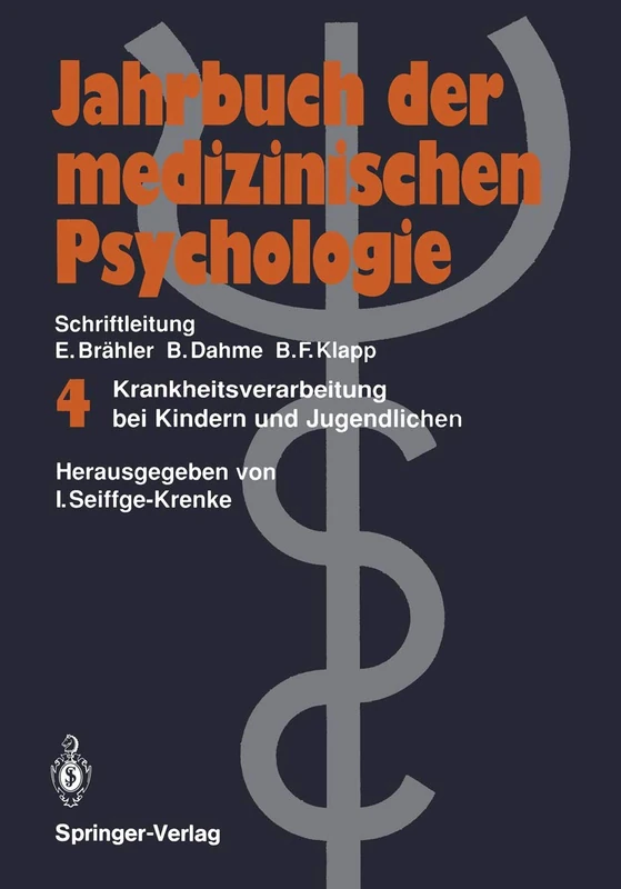 Krankheitsverarbeitung bei Kindern und Jugendlichen: 4 (Jahrbuch der medizinischen Psychologie, 4) - Image 1