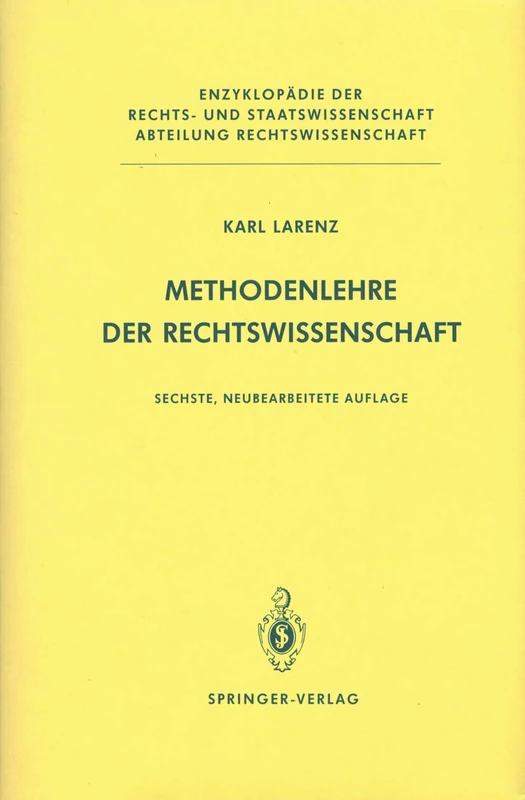 Methodenlehre Der Rechtswissenschaft