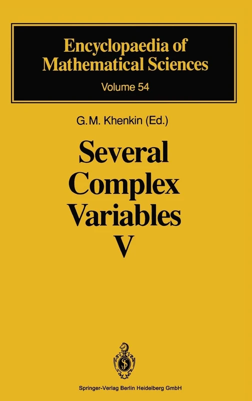 Complex Analysis in Partial Differential Equations and Mathematical Physics (v. 5) (Encyclopaedia of Mathematical Sciences)