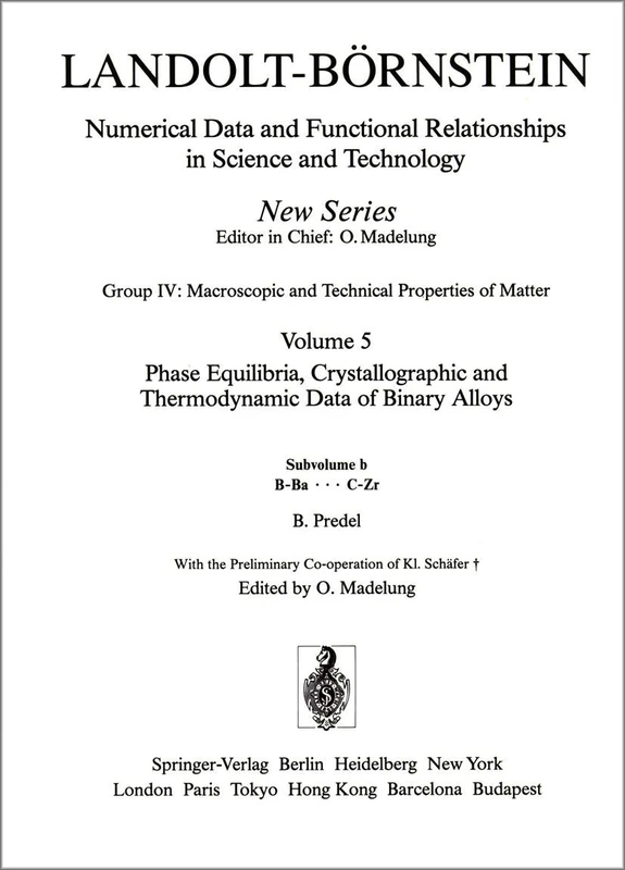 Landolt-Bornstein: Group IV: Physical Chemistry