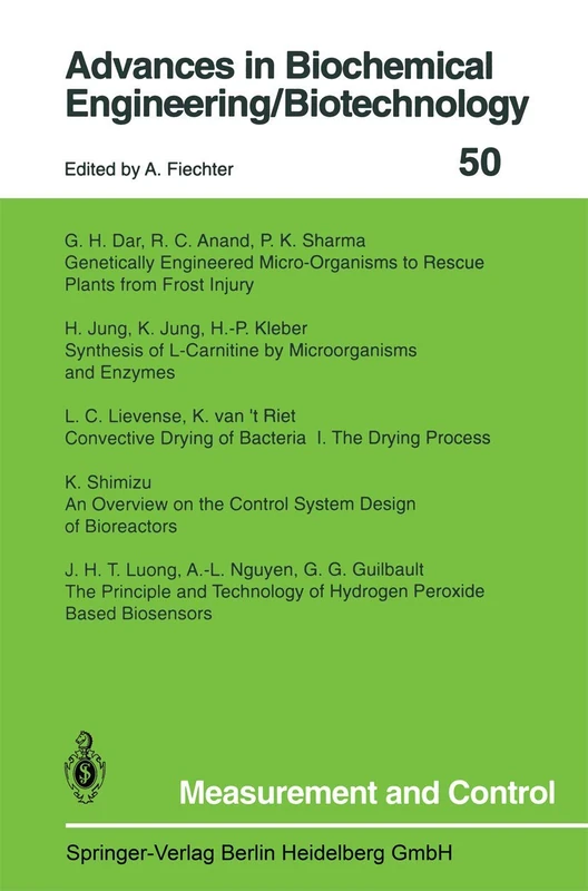 Measurement and Control: 50 (Advances in Biochemical Engineering/Biotechnology, 50) - Image 1