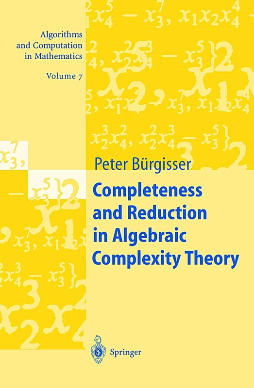 Completeness and Reduction in Algebraic Complexity Theory: 7 (Algorithms and Computation in Mathematics, 7) - Image 1