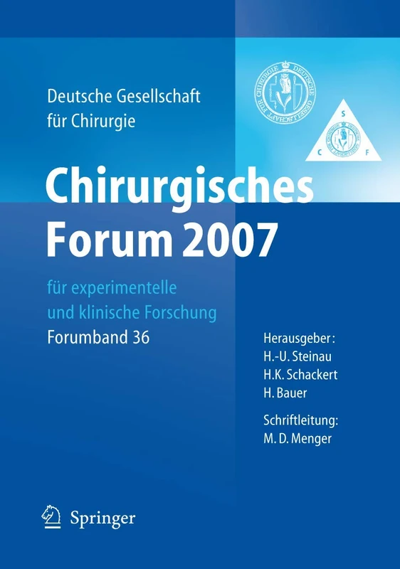 Chirurgisches Forum 2007 für experimentelle und klinische Forschung: 124. Kongress der Deutschen Gesellschaft für Chirurgie München, 01.05.-04.05.2007: 36 - Image 1
