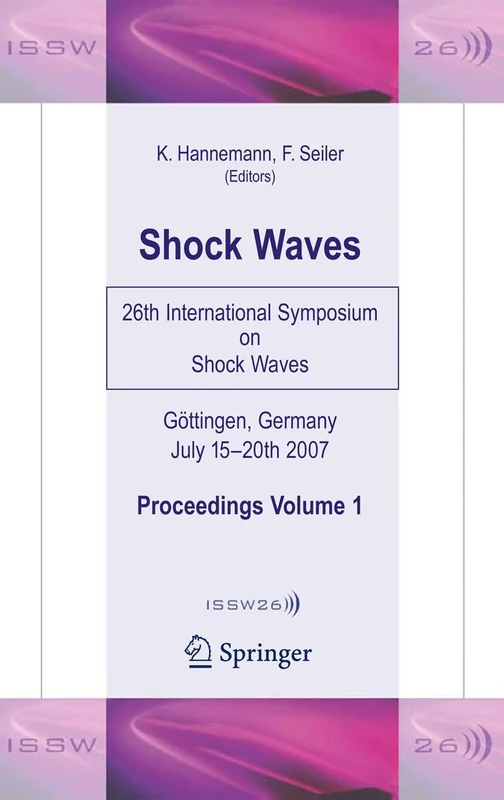 Shock Waves: 26th International Symposium on Shock Waves, Volume 1