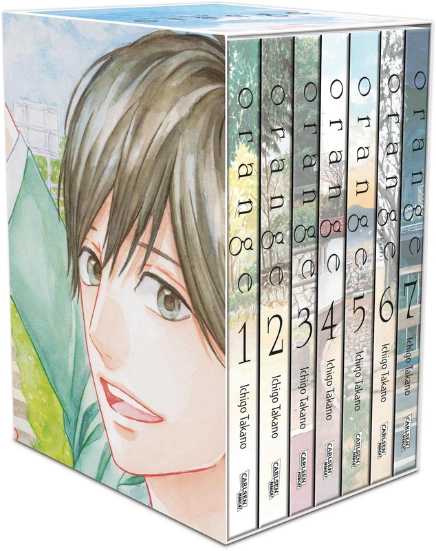 Orange, Bände 1-7 im Sammelschuber mit Extras: Die komplette Mystery-Romance-Manga-Serie über warnende Briefe aus der Zukunft - inklusive Abschlussband