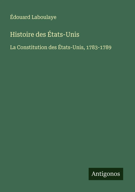 Histoire des États-Unis: La Constitution des États-Unis, 1783-1789
