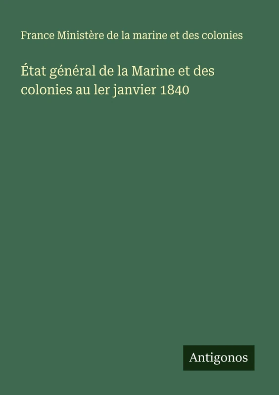 État général de la Marine et des colonies au ler janvier 1840 - Image 1